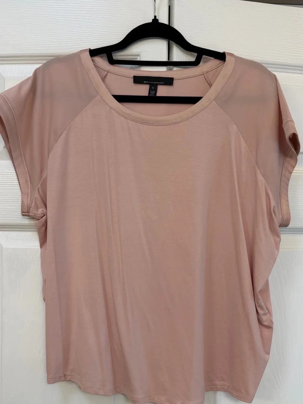 White House Black Market Blush Short Sleeve Tee